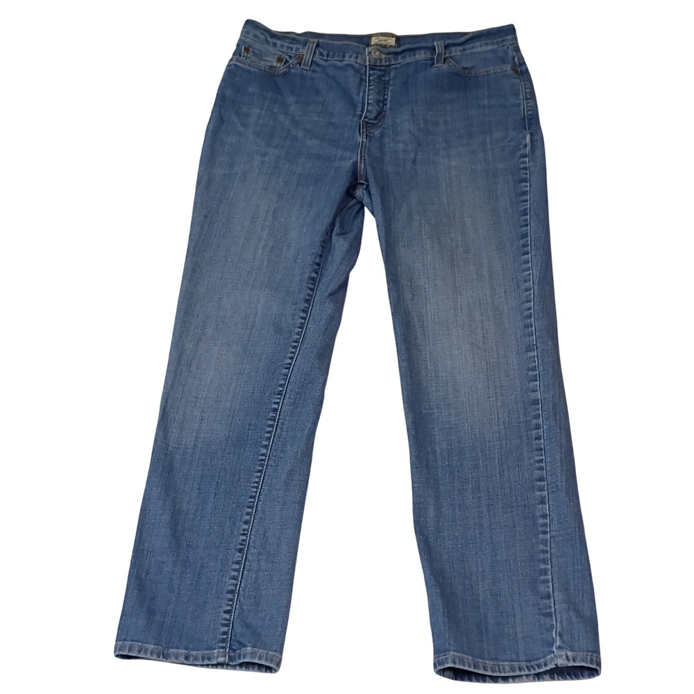 Levis‎ 512 Perfectly Slimming Straight Leg Jeans Womens 16 Medium Blue Stretch